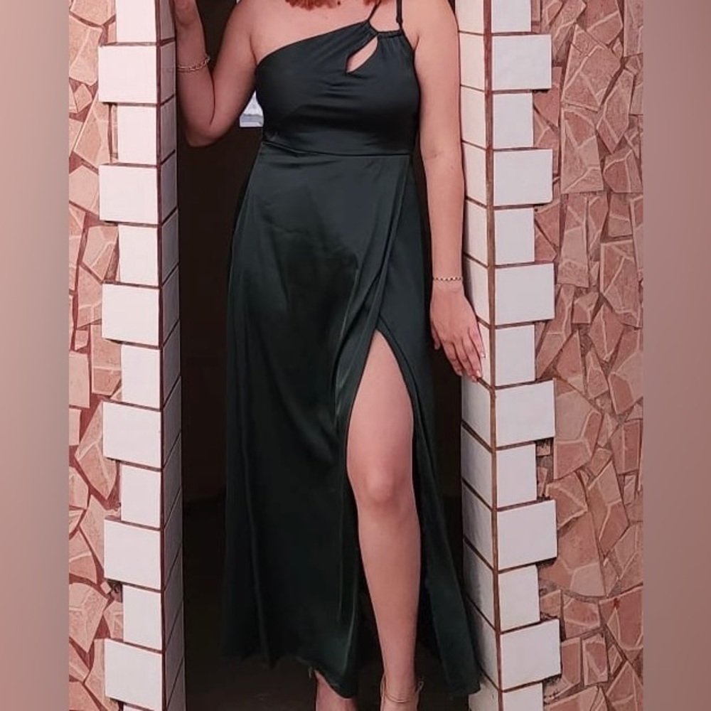 Shein emerald green dress